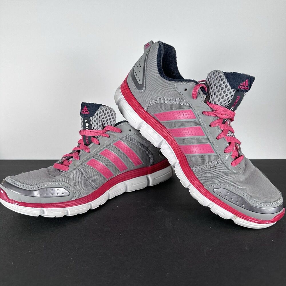 Adidas Climacool Aerate 3 Women's Running Shoes Size 7.5 Grey Pink D73671 Gym